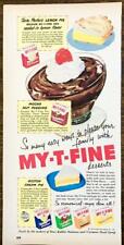 1952 My-T-Fine Desserts PRINT AD Lemon Pie Mocha Nut Pudding Boston Cream Pie picture