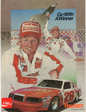 HARDEE'S Racing NASCAR Cale Yarborough COKE Coca-Cola Print Ad 1985 picture