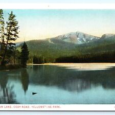 c1920s Yellowstone Sylvan Lake Haynes Photo Postcard Litho Park WY Cody Road A32 picture