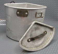 Vintage 1/3 Round Aluminum Cooking Pot with Lid for Chambers Fireless Gas Range picture