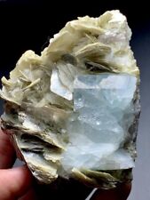 306 Gram  Top Quality Aquamarine Crystal With Mica  From Skarudu Pakistan picture
