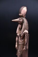 God Thoth Statue with Sun Disk From Ancient Egypt Made of Copper.BC picture