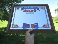 Vintage 1980s JELL-O Sugar FREE NUTRASWEET DESSERTS Framed Advertising MIRROR  picture