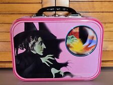 The Wizard of Oz Large Tin Tote Pink Plastic Handle Ruby Slippers Glenda NIP   picture