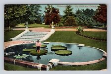 Philadelphia PA-Pennsylvania, Lily Pond & Terrace Antique Vintage c1909 Postcard picture