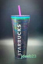 Starbucks Summer 2023 Metallic Rainbow Oil Slick Splash 24 Oz Venti Tumbler  picture