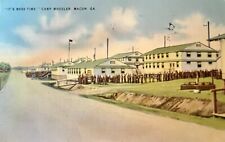 Postcard Vintage USA “It’s Mess Time” Camp Wheeler,Macon,GA 1942 picture