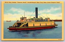 Ferry Steamer Hampton Roads Norfolk Newport News VA C1930 Postcard P4 picture