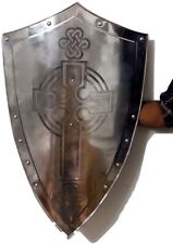 Medieval Knight Shield All Metal Handcrafted Medieval Armour Shield Gift picture