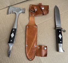 VINTAGE GERMAN COLES BOY SCOUT YOUTH HATCHET AXE Bowie Knife Combo Soleign picture