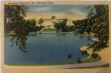 Cleveland, OH: 1935 Cleveland Museum Of Art & Lake - Vintage Ohio Postcard picture