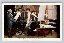 Philadelphia PA-Pennsylvania, Printing A Newspaper Franklin Vintage Postcard picture