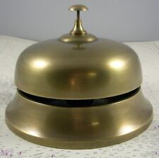 Huge Brass Plated Service Desk Bell Hotel Counter Bell picture