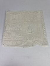 Vintage Heritage Lace Lighthouse Sailboat Mantel Doily 61” Lace Ivory Tiered picture