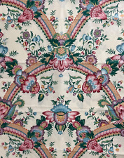 Vintage P Kaufmann Floral Chintz Fabric Piece - LOVELY 27x34