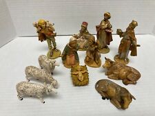 Lot of Nativity Manger Scene Figures Fontanini Style Marked Italy PF 12 Figures picture