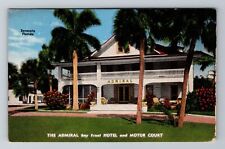 Sarasota FL-Florida, The Admiral Bay Front Hotel, Motor Court, Vintage Postcard picture
