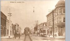 TRICK TROLLEY DOWNTOWN algona wi real photo postcard rppc steele street picture