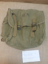 WW2 1941 U.S. Military Haversack Field Pack Crawford 1941 MFG. Marked picture