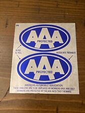 Vintage Sticker Decal Triple A AAA Protected American Automobile Association picture