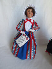 Byers Choice  Patriotic Lady Doll w/ Pledge Of Allegiance and Flag,  4th of July picture
