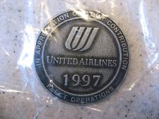 Vintage United Airlines Fleet Operations A319 In Appreciation Contribution Coin picture