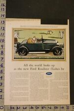 1928 AUTO FORD ROADSTER MODEL ENGINE SPORT GOLF COURSE TRAVEL ROMANCE AD SG61 picture