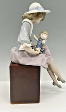 Lladro Suzy & Her Doll  #1379 (Wood Stand) -RETIRED in 1985- Free S & H picture