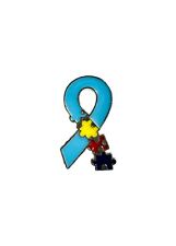 Autism Awareness Ribbon enamel pin - Autistic, ASD picture