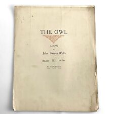 1913 - The owl John Barnes Wells - Sheet Music picture