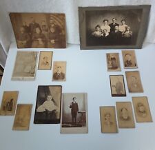Victorian Black White Family Photos Pictures Indiana Iowa Collectibles Vintage  picture