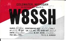 QSL 1962 Coldwater  Michigan    radio card picture