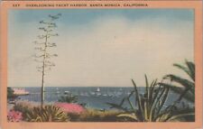 MR ALE PC Overlooking Yacht Harbor~California Coast~Palm Trees c1930s UNP B1403 picture