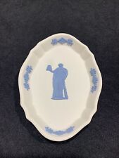 Wedgwood Collectors Society Reverse White with Blue Jasperware Muse Dish Vintage picture