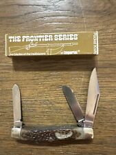 Vintage NOS Imperial Frontier 4131 Stockman Three Blade Folding Pocket Knife MIB picture
