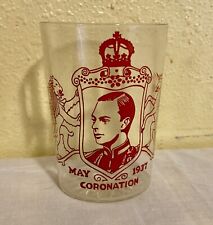 Vintage May 1937 King Edward VIII Coronation Drinking Glass British Royalty picture