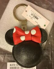 NWT Disney X Kate Spade Minnie Mouse 3D Leather Keychain FOB Charm Adorable ❤ picture