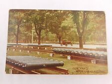 C.1900-08 Cannons at The Gun Yard, Rock Island Arsenal Vintage Postcard P28 picture