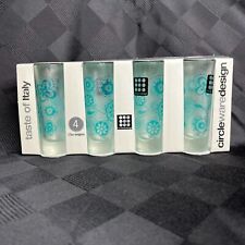 New Circleware Design 2.5 Oz Shot glasses Made In Italy  Set of 4 New In Box picture