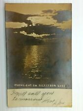 Vintage Postcard 1907 Moonlight on Nickerson Lake ME Maine RPPC Photo picture