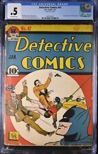 DETECTIVE COMICS #47 BATMAN CVR CGC .5 MISSING BACK COVER picture