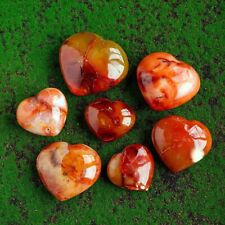 Natural Carnelian Heart Carved Crystal Palm Stone Home Decor Gifts Gemstone picture