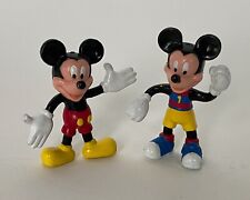 Vintage Walt Disney Mickey Mouse Posable bendable PVC Action Figure Lot 2 1993 picture