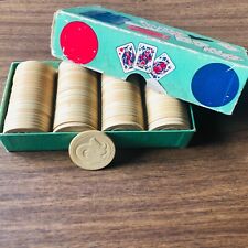Vintage Ram's Head Poker Chips, 100 ct Box (read) picture