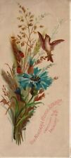1880s-90s Bird's Flowers Niagara Gloss Starch Enexcelled for Laundry Trade Card picture