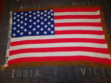 Handmade Knitted 1776 U.S. AMERICAN FLAG Lap Quilt or Wall Hanging 26