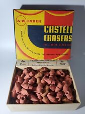 VINTAGE AW FABER-CASTELL 7107 ARROWHEAD ERASERS FULL BOX OLD STOCK 141 TOTAL  picture
