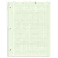 Engineering Computation Pad Glue Top Graph Rule On Back Green Tint Paper 8-1/2 picture