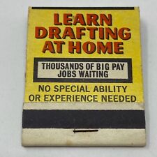 Vintage Matchbook Draftsman Advertisement Learn Drafting At Home picture