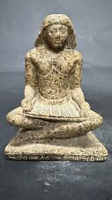 Ancient Egyptian Antiquities Rare Egyptian Statue of Seated Scribe Egyptian BC picture